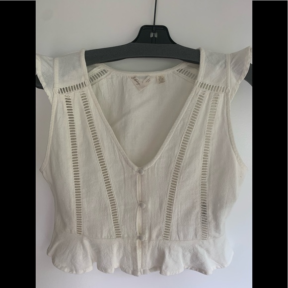 White cotton Billabong halter top - Picture 1 of 6